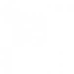 White certified b corporation logo