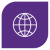 Purple Globe Icon in Leader Graphic Box