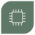 Military Green Microchip Icon in Leader Graphic Box