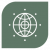 Military Green Globe Icon in Leader Graphic Box
