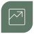 Military Green Financial Graphic Line Icon in Leader Graphic Box