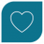 Teal Heart Icon in Leader Graphic Box